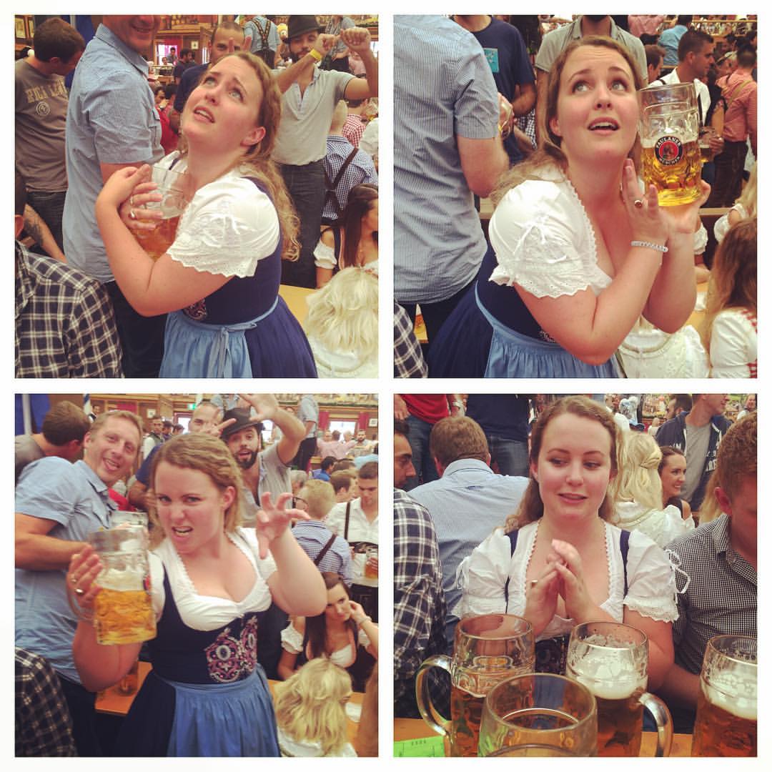 In love with my beer at Oktoberfest Munich